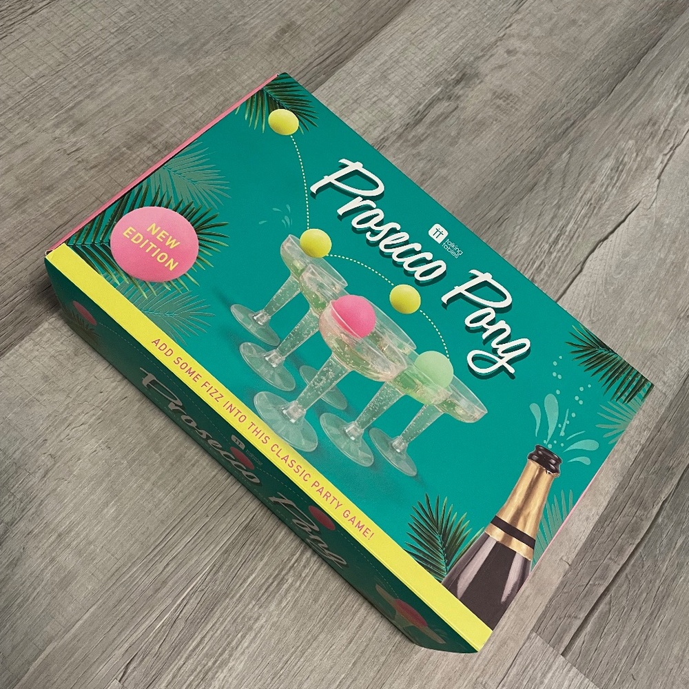 NWT - Adult Party Drinking Game Prosecco Pong Talking Tables